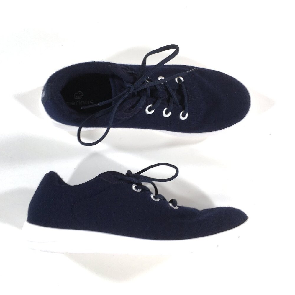 Merinos Lace Up Sneakers Womens Size 9 EUR 39.5 Navy Blue Wool